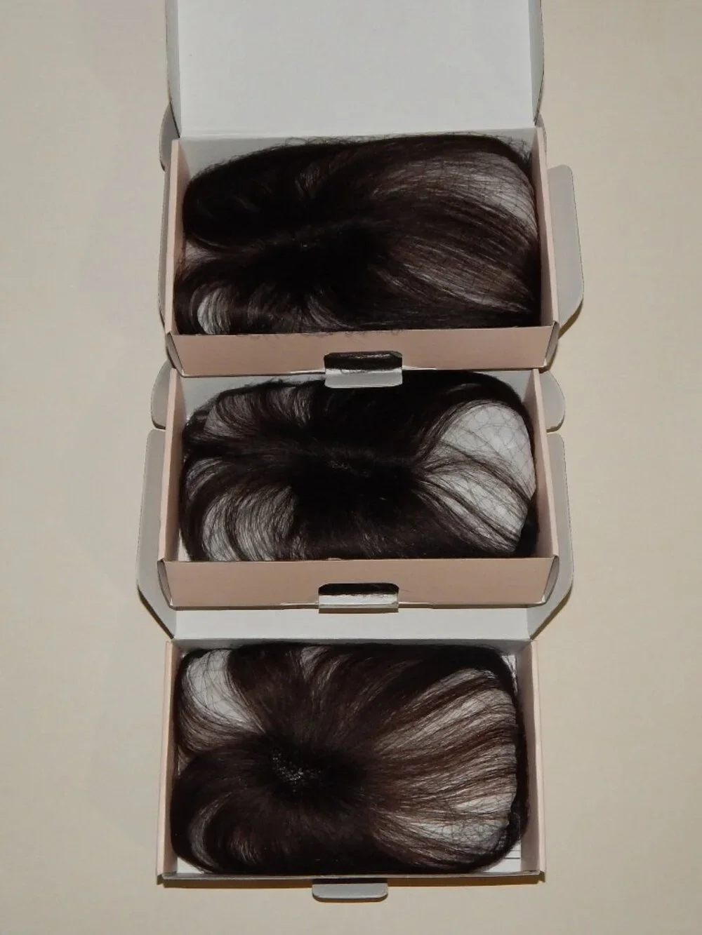 3 - S-Noilite Dark Chocolate Brown Human Hair Toppers 8